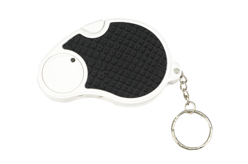 LED Light Rotatable Keychain Jewelry  Loupe Magnifying Glass 