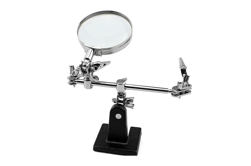 MG16126 Helping Hand Magnifier Magnifying Glass With Soldering Stand 02