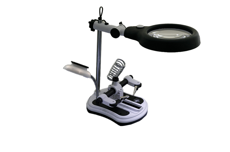 MG16130-108C Welding Helping Hands Auiliary Clip Spring Desk Lamp Magnifier 02