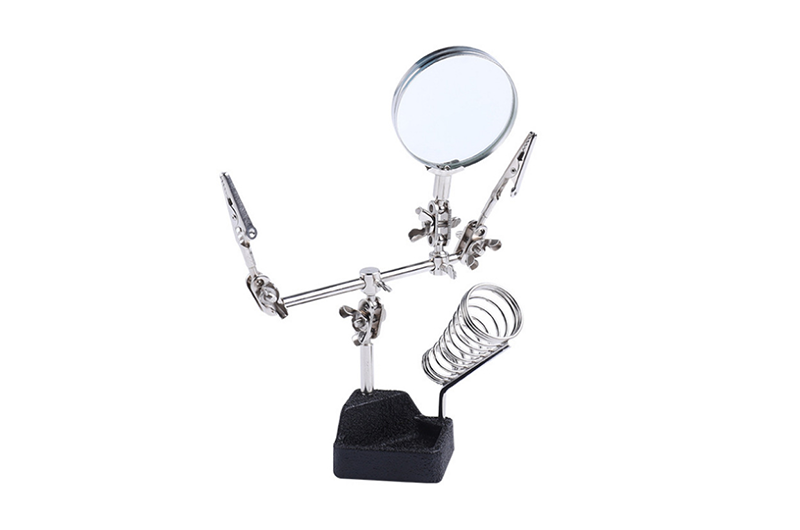 MG16130 three hand magnifier with chrome iron support 04