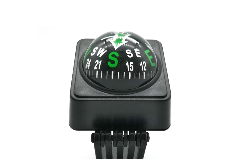 Plastic Adhesive Base Ball Car Compass, with protector 02