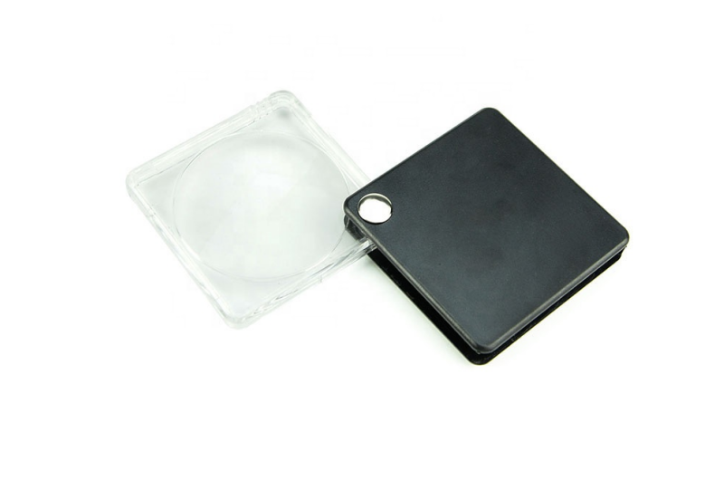 Plastic Rotatable Lens Pocket Magnifier Gift Magnifying Glass 02