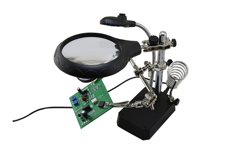 Wholesale Desk-top Magnifier MG16129-C LED Magnifying Glass With Stand 03