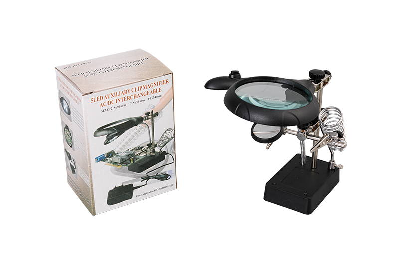 Wholesale Desk-top Magnifier MG16129-C LED Magnifying Glass With Stand 05