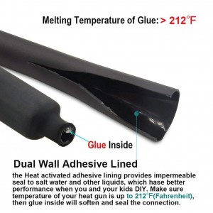 270pcs kits 3:1 Dual Wall Heat Shrinkable Tube with Glue