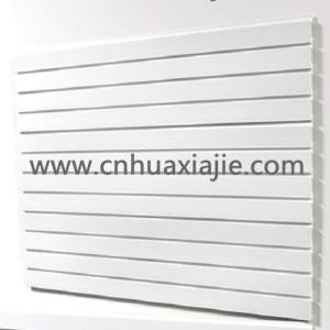 12″ x 48″ and 12″ x 96″ PVC slatwall panel with white/black/grey/taupe color for garage