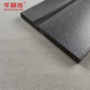 Wholesale pvc skirting board waterproof vinyl baseboard trim black decoration material