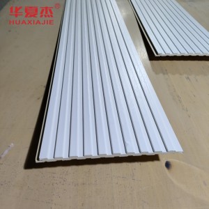 High quality laminated wpc fluted panel wood grain wpc composite interior wall panel for building decoration