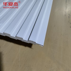 High quality laminated wpc fluted panel wood grain wpc composite interior wall panel for building decoration