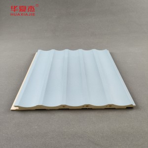 New design u-shaped panels wpc wall decoration blue board popular hollow wpc wall panel
