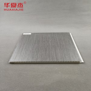 Factory direct sale hot stamping foil high gloss pvc wall panel Silver Stripe ceiling panel modern design indoor