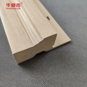 Factory price wpc door frame white cape flat casing J-channel smooth surface wpc moulding