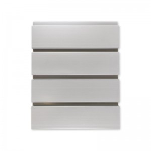 US standard pvc slatwall panel slot wall 12inch width grey white color for interior fire rated