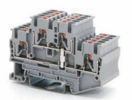 RPVTT2.5-PV Top Contact Push-in Double Level Terminal Block
