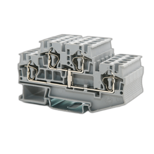 RNSTB4 Double Level Pull-back Feed-through Spring Terminal Block