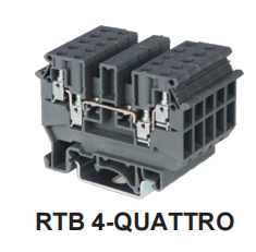 RTB 4-QUATTRO kaks sisse kahe väljundi ühendusklemmplokk