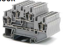 RNSTB2.5 Double Level Pull-Back Feed-through Spring Terminal Block