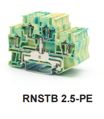 RNSTB2.5-PE डबल लेभल स्प्रिङ ग्राउन्ड टर्मिनल ब्लक