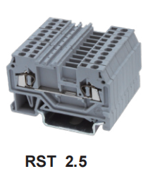 RST2.5 Priechodná pružinová svorkovnica