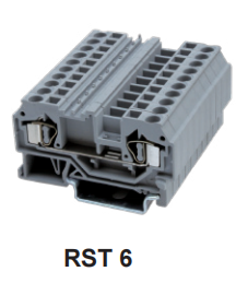 RST6 เทอร์มินัลบล็อกสปริงป้อนผ่าน