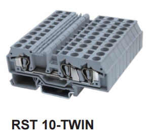 RST10-TWIN Feed-through Spring Terminal Block
