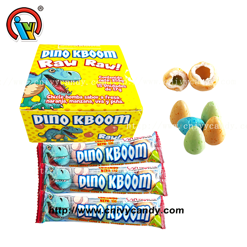 5 in 1 dinosaur egg chewing bubble gum with jam