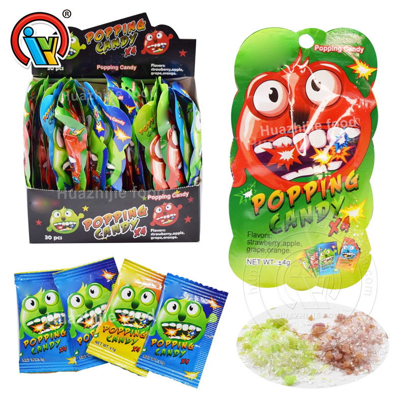 China factory 4 in 1 popping candy sweets for sale