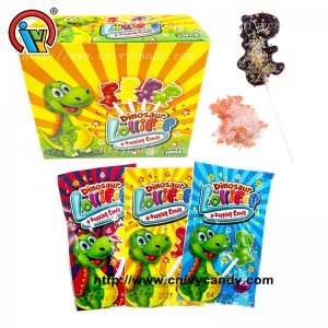 Popping candy dinosaur lollipop candy