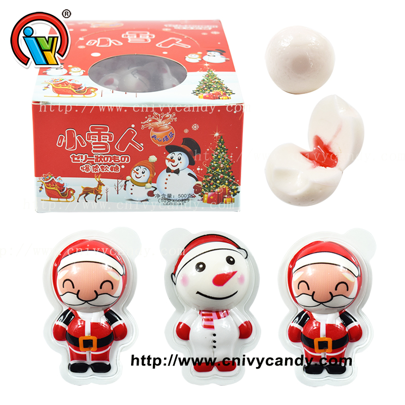 Christmas snowman blister gummy candy with jam