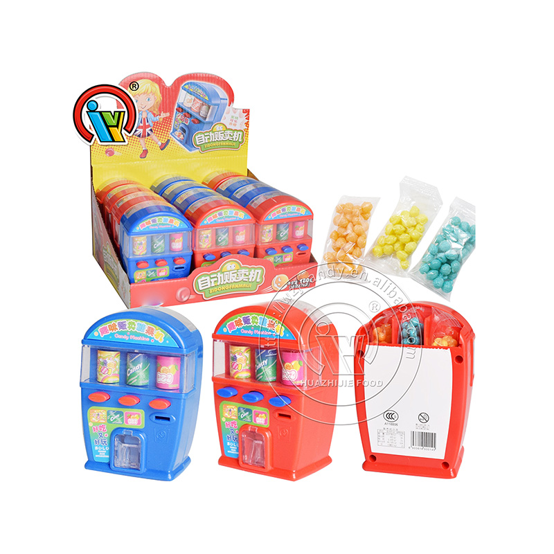Máquina expendedora por xunto de doces de xoguete con doces