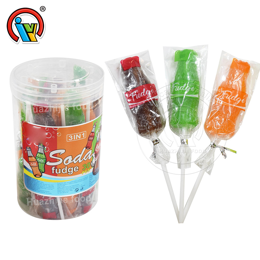 halal-cola-shape-gummy-lollipop-candy-supplier