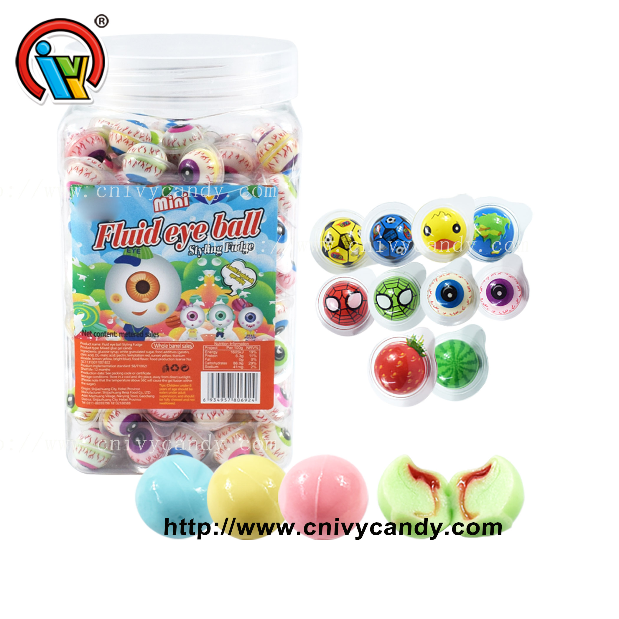 Mini size 2g gummy candy with jam importer