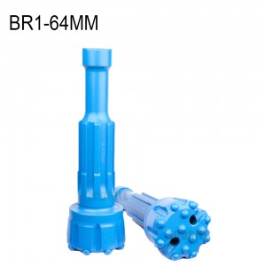 Middle pressure DTH button bit for water well and mining drilling