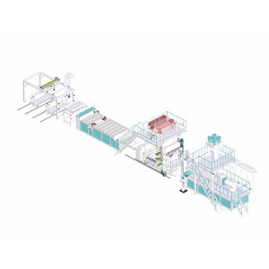 Wholesale China EVA/POE/TPO Automotive Soundproof Sheet Extrusion production line Manufacturers Suppliers –  TPO/TPU Composite Leather Extrusion Line  – JWELL