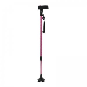 Multifunctional Adjustable Folding Walking Cane Diamond 3-Legs Smart Walking Stick With Alarm Sos And Light For Elderly