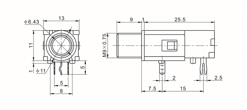 6.35mm-Stereo-Socket-Audio-Connector-3-Pin-Panel-Mount-Female-Jack-Socket1