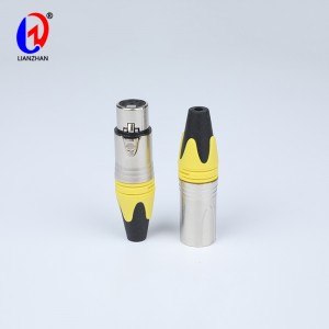 XLR Cable Connector 7 Pin XLR Male Female Microphone Line Plug Connector Mic Audio Socket