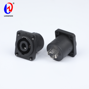 Audio SpeakOn Connector 4 Pin Female Chassis Mount Socket Connector