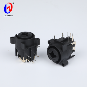 Factory wholesale 3 Pole XLR Receptacle With 1/4 Stereo Jack - XLR Female 3 Pin Receptacle With 6.35mm Mono Jack Chassis Mount Connector – Lianzhan