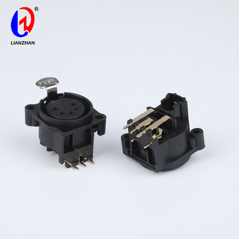 100% Original Audio XLR Chassis Connector - XLR Female Straight Terminal Chassis Connector 5 Pole Panel Mount Socket Connector – Lianzhan