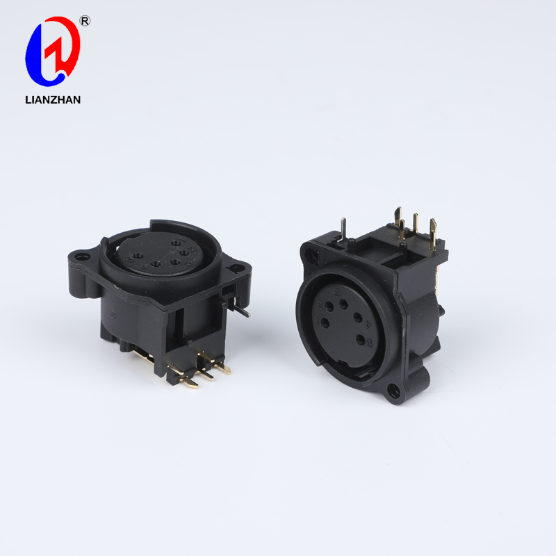 Manufacturer of XLR Male Chassis Connector - 5 Pin XLR Female Socket Connector Panel Chassis Mount Audio Studio Connector – Lianzhan