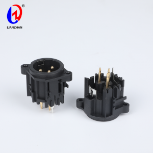 XLR Male Chassis Mount Socket 3 Pin Audio Video Connector