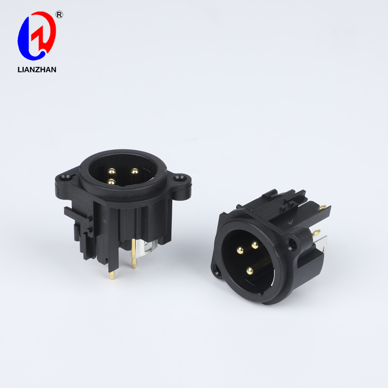 Factory Cheap Hot XLR D-Size Socket Connector - Neutrik Male 3-Pin Mic XLR Panel Mount Audio Amplifier Chassis Connector – Lianzhan detail pictures
