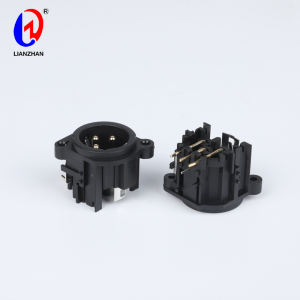 XLR Male Chassis Connector 3-Pin XLR Panel Mount Audio Connector