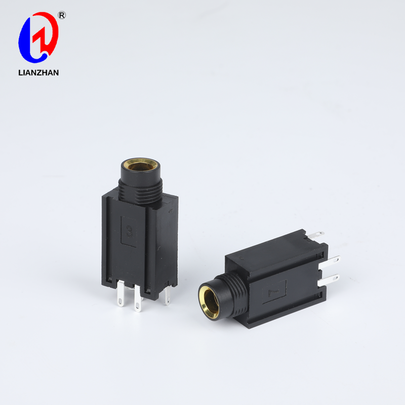2021 Good Quality 6.35mm Mono Headphone Jack - 6.35mm Female Headphone Jack 4 Pin Audio Stereo Female Jack Connector for Mixer Amplifier Speaker – Lianzhan detail pictures