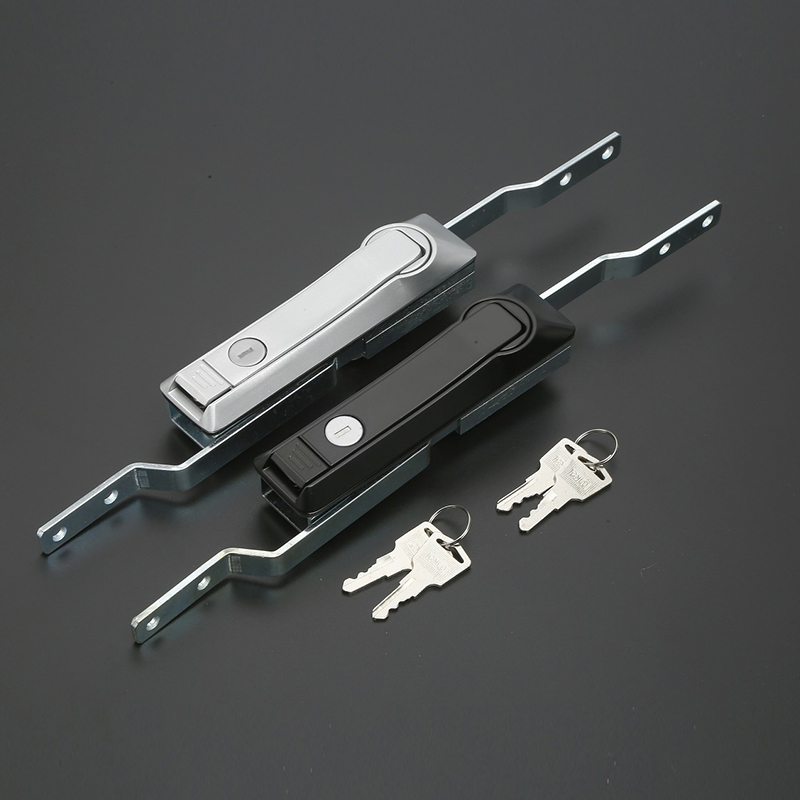China wholesale Powder Coated Cabinet Plane Locks Supplier –  Mode MS828 connecting rod zinc alloy black and silver lock – Lida Locks