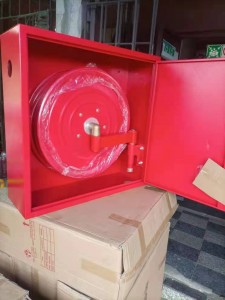Metal Fire Extinguisher Cabinet And Fire Hose Reel  Boxes custom made Fire Hose Reel Cabinet With Double Door