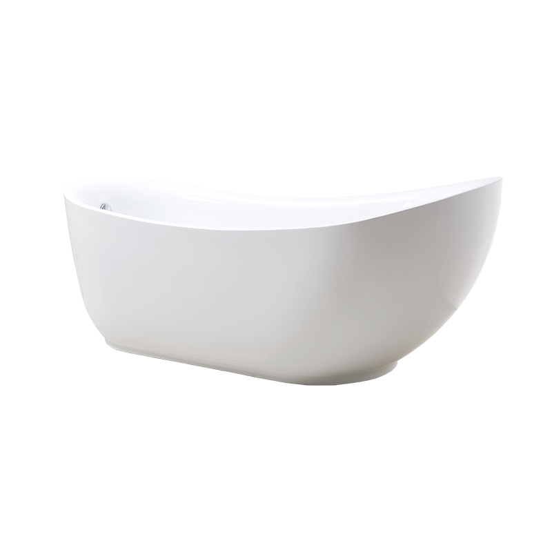 Famous Best Drop In Bath Tub Manufacturer –  New Generation Freestanding Oval Bath Stone White, With Waste And Overflow – Moershu