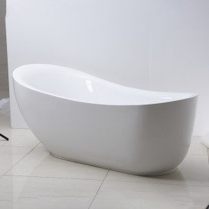 New Generation Freestanding Oval Bath Stone White, With Waste And Overflow