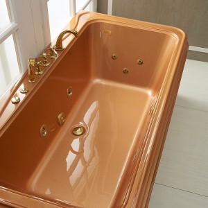 Colored Acrylic Whirlpool Massage Bathtub With Faucet